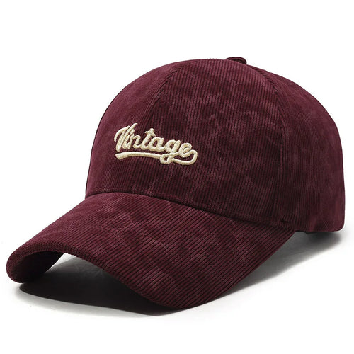 Retro Corduroy Baseball Hat